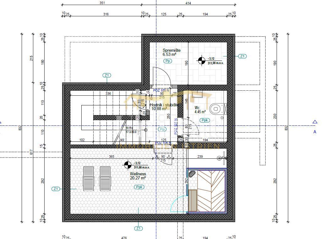 Terreno con permesso di costruzione a Tinjan